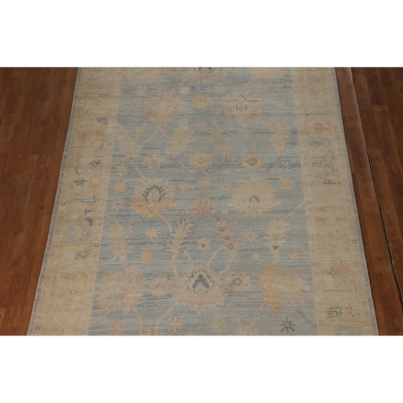 Vegetable Dye Oushak Turkish Runner Rug Hallway Handmade Wool Carpet - 5'3"x 16'0"