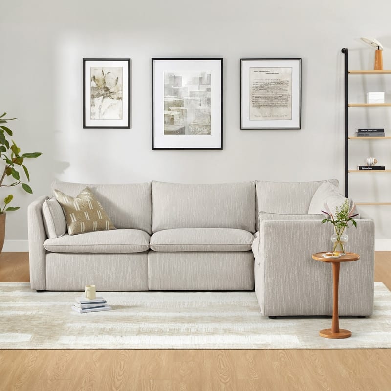 Cypress 107"W L-shape Power Reclining Sectional Sofa Couch