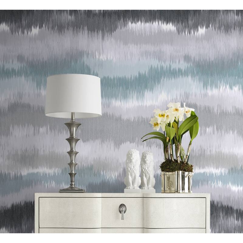 Luxe Haven Ikat Waves Peel and Stick Wallpaper
