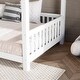 preview thumbnail 9 of 7, Wood Twin Size House Bed with Guardrail and LED
