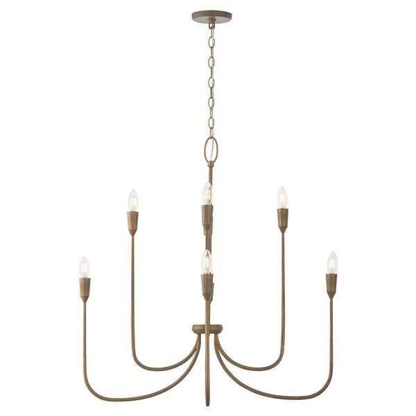 slide 2 of 3, 33" W x 32" H 8-Light Chandelier in Mystic Bronze - 33"W x 33"H 33"W x 33"H - Mystic Bronze