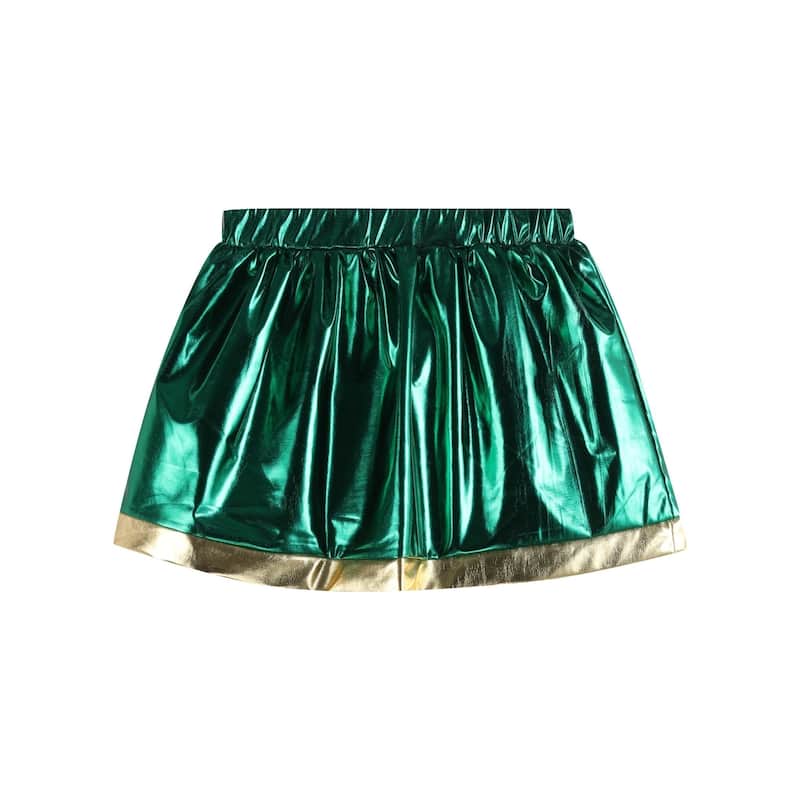 Lil Cactus Green and Gold Mardi Gras Skort