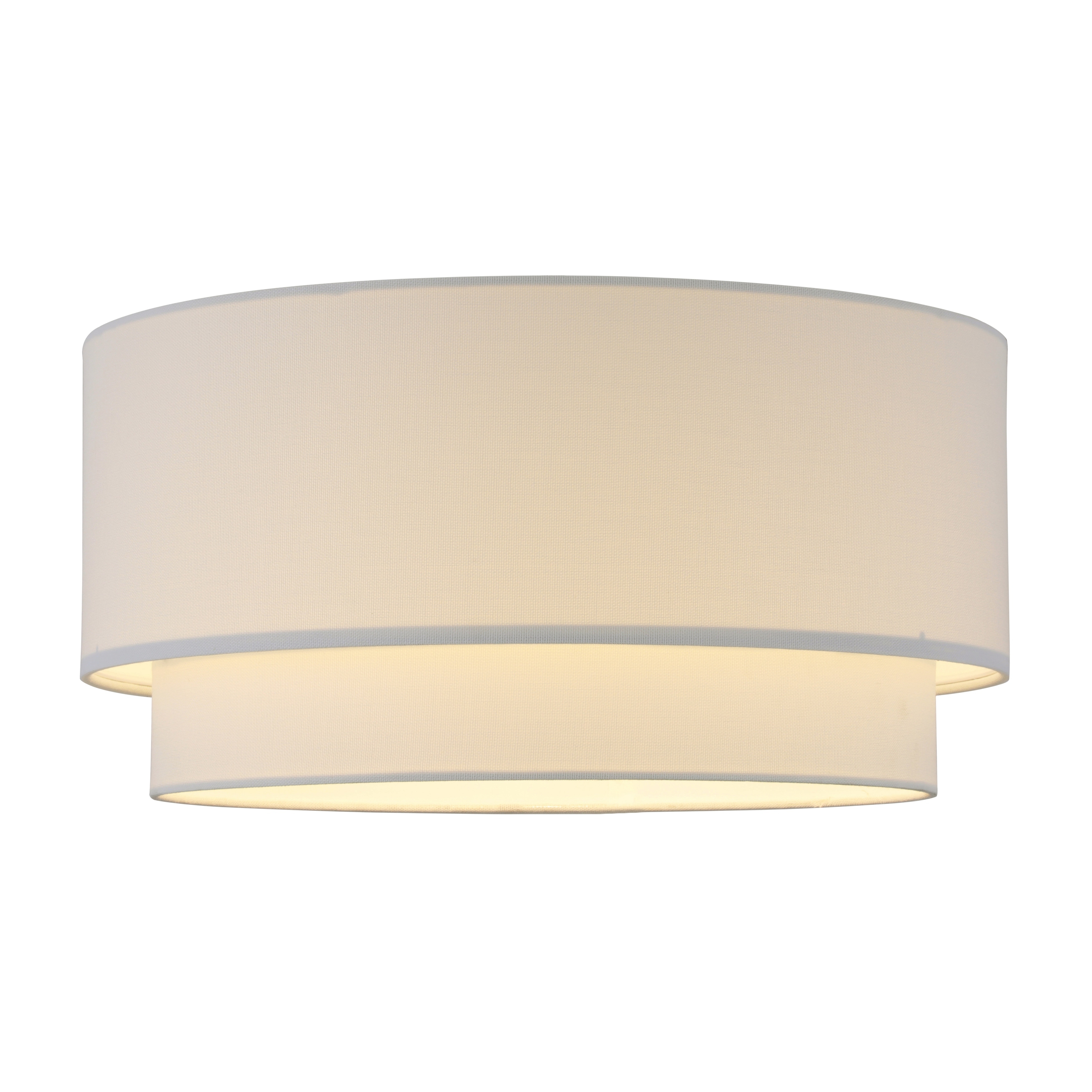 Moderne Vanity Light Cover Refresh Kit, 26"W White Textured Fabric Shade - DIY Upgrades Hollywood Lights (No Wiring) - 26 IN