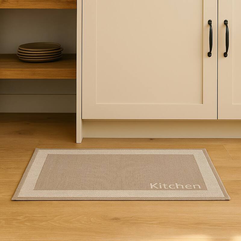Kitchen Mat 20x32 or Runner 20x48 - Kitchen Beige - 32L x 20W x 0.2H