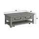 preview thumbnail 7 of 5, Beach House Dove Grey Solid Wood 2-Drawer Coffee Table