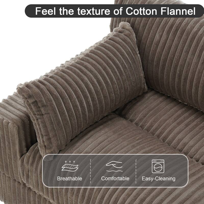 Plush Faux Fur Accent Sofa Chair