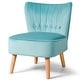 preview thumbnail 33 of 31, Costway Armless Accent Chair Tufted Velvet Leisure Chair Single Sofa