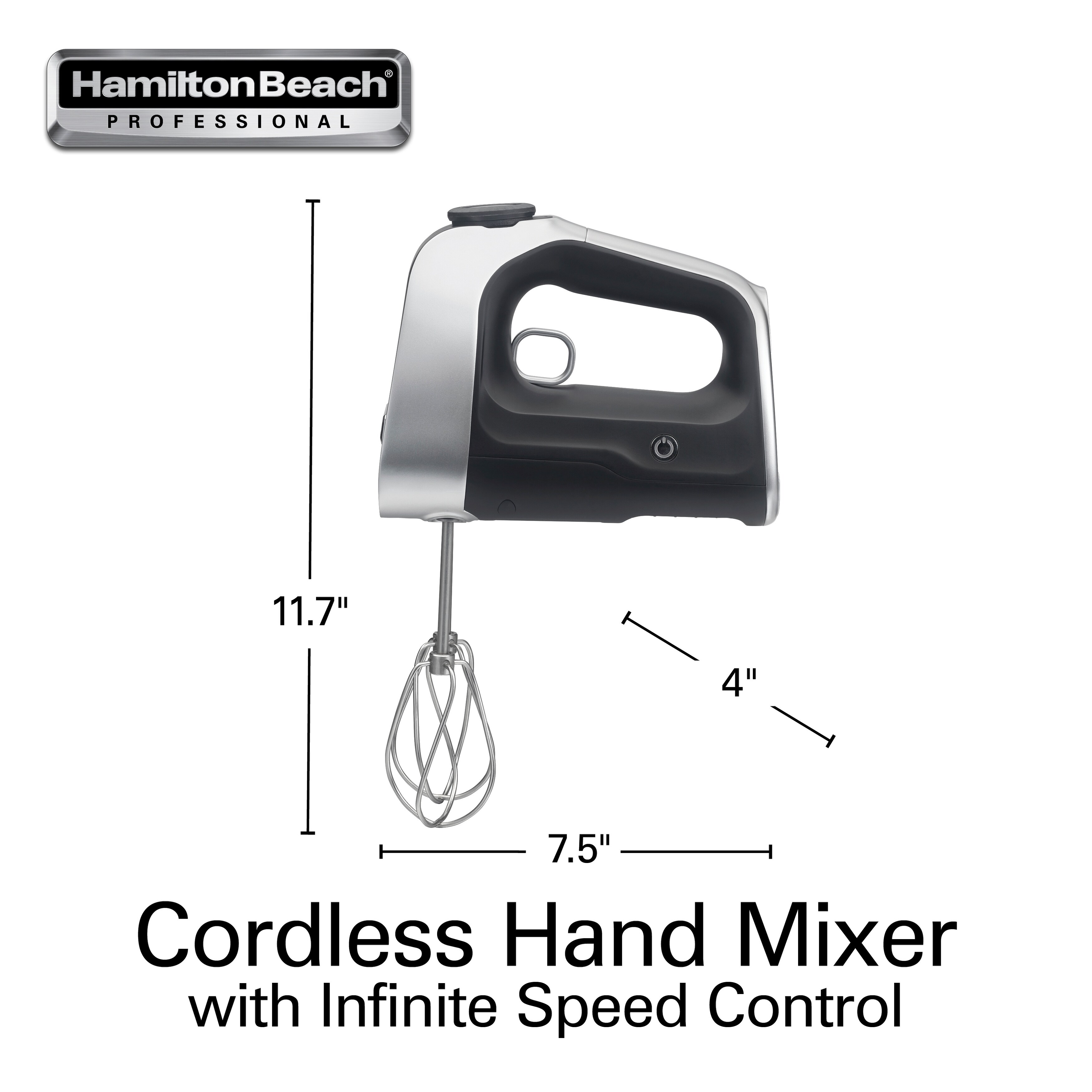 Hamilton Beach Professional Cordless Hand Mixer With Infinite