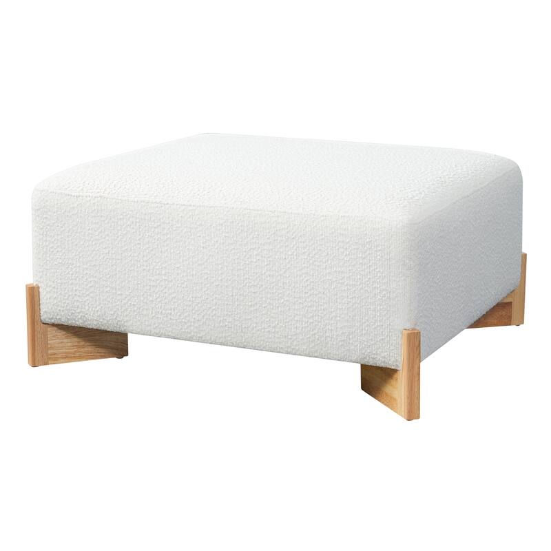 Christopher Knight Home - Arden Modern Upholstered Ottoman with Wooden Legs