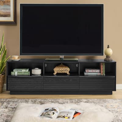 Charming Mid-Century Modern TV Stand with Versatile Storage and Stylish Design
