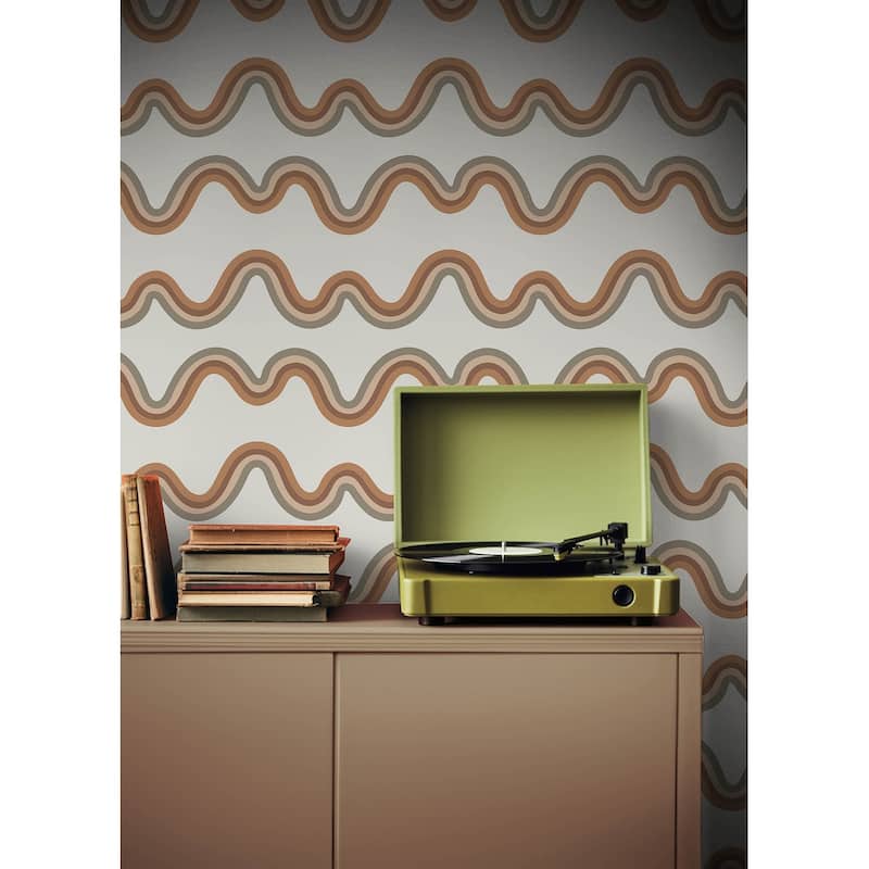 Very Gay Paint Beverly Slopes Tan Peel and Stick Wallpaper