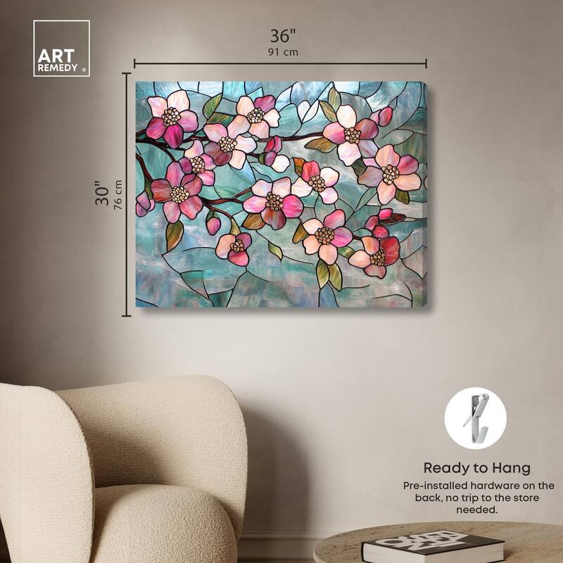 Shimmering Spring Blossoms I Canvas by Art Remedy, Gallery Wrapped