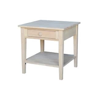 Spencer Square Solid Parawood End Table - 24 in. W x 24 in. D x 25 in. H