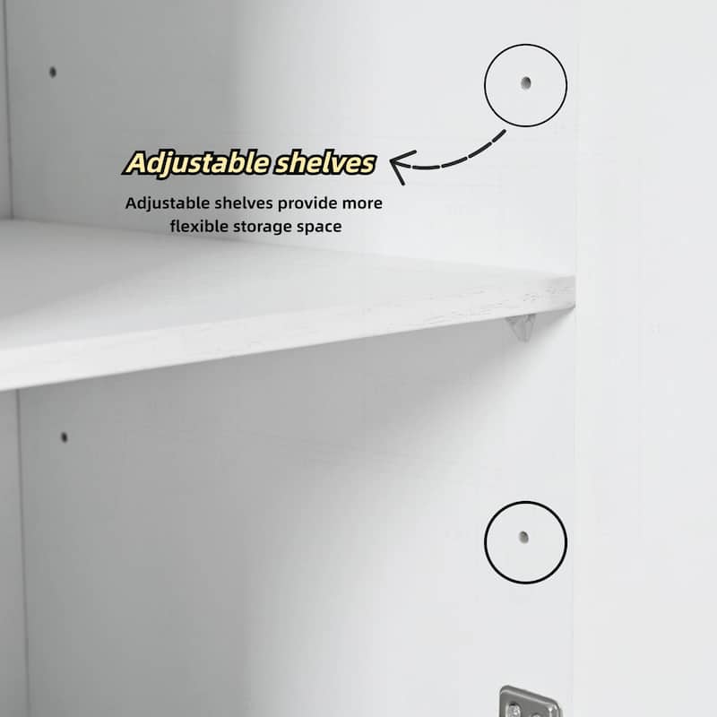 Versatile Sideboard Buffet Cabinet with Press-to-Open Doors