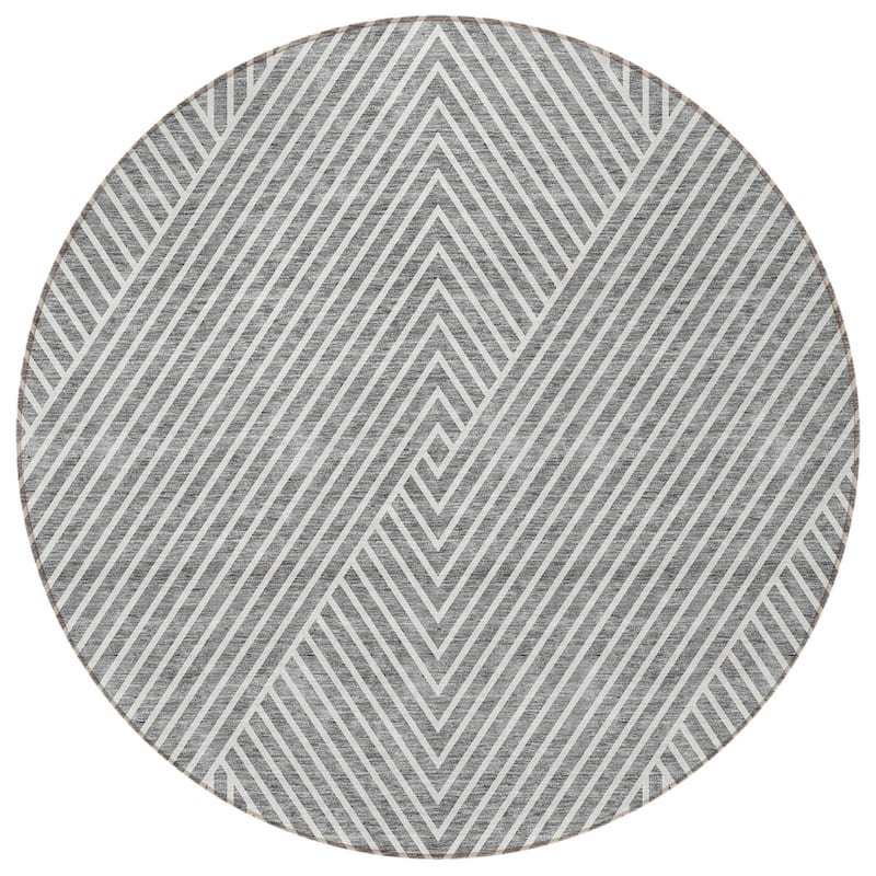 HomeRoots Geometric Transitional Rectangle Outdoor Rug