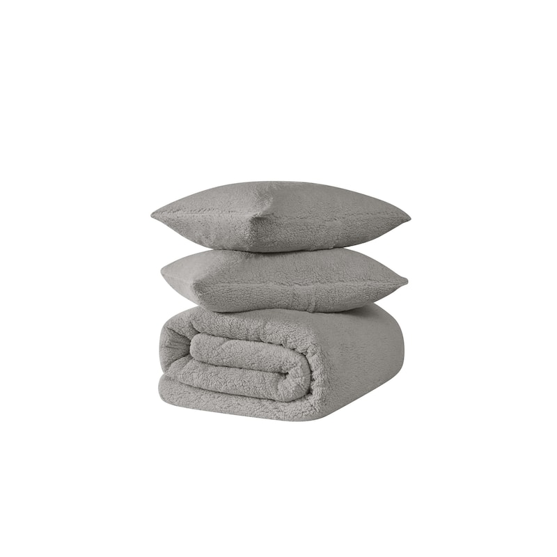 Brooklyn Loom Marshmallow Sherpa Comforter Set