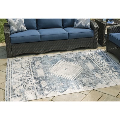 Signature Design by Ashley Daddridge Blue/Gray/Ivory Rug