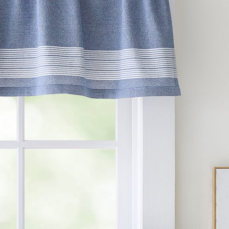 Curtainworks Denim Yarn Dye Valance or Tier Pair Curtain Collection