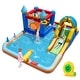 preview thumbnail 1 of 8, Gymax Giant Water Slide Bounce House w/Climbing Wall Splash Pool & Kids