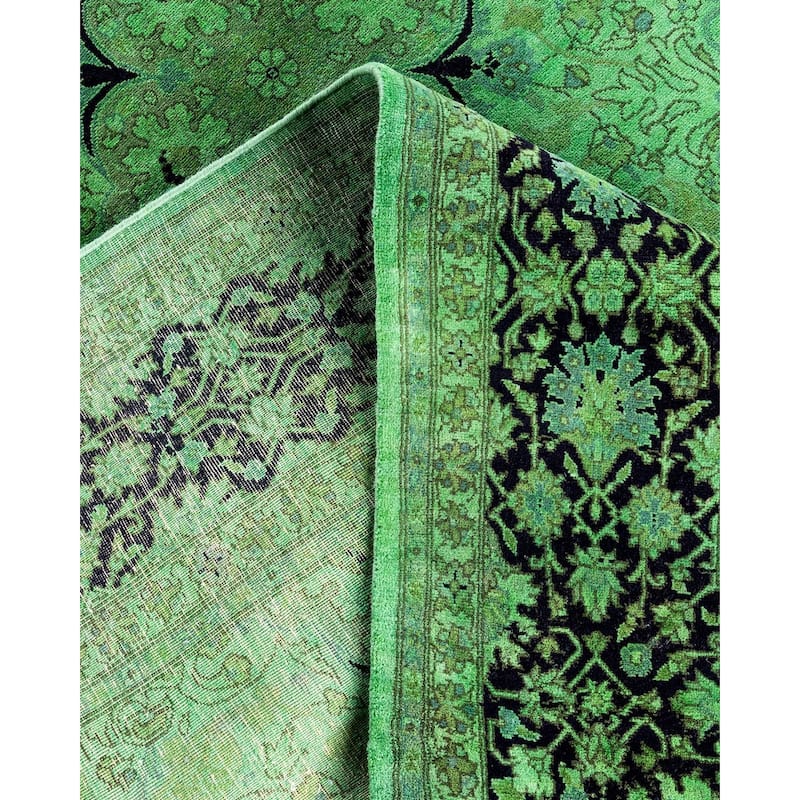 Contemporary Overdyed Wool Hand Knotted Area Rug - 6' 1" x 13' 6"