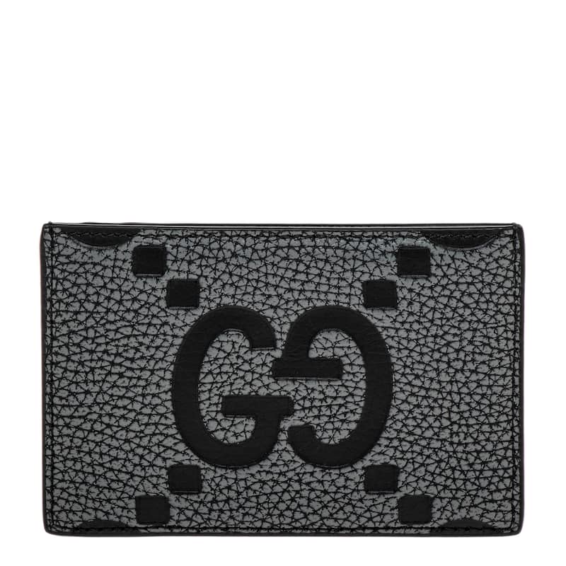 Gucci GG Jumbo Card Case - Dark Grey and Black