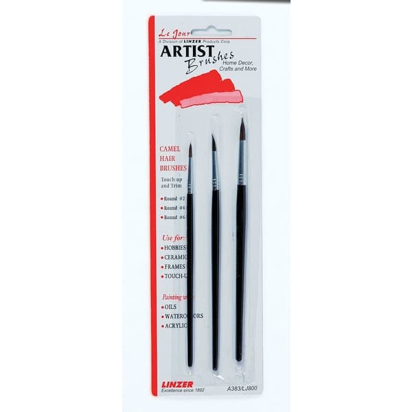 Shop Linzer A383 Le Jour Round Camel Hair Artist Brush Set 3