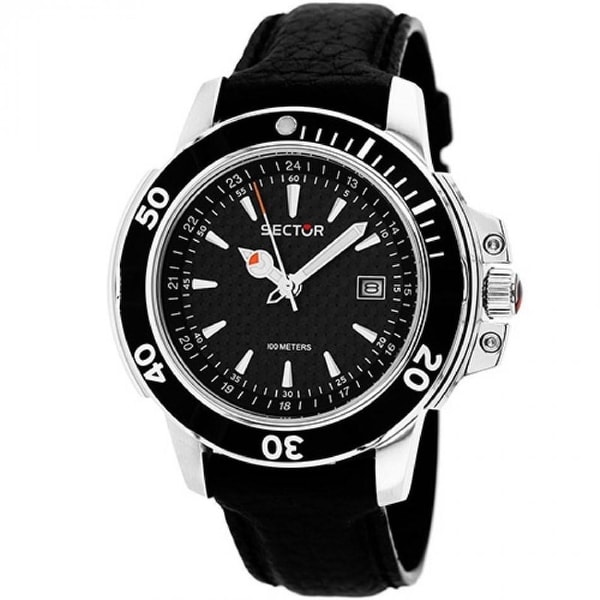 Sector Men's 3251240125 'Series 240' Black Leather Watch. Opens flyout.