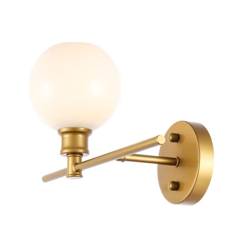Collins 1-Light Glass Right Wall Sconce - 14.7/9.8