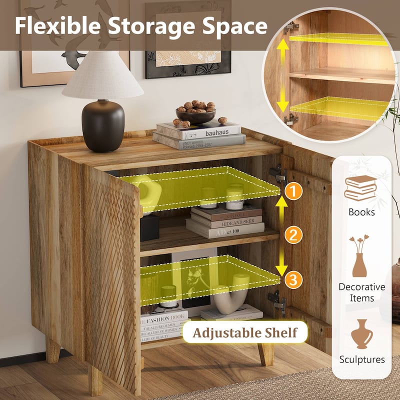 Wooden Decorative Cabinet with Storage