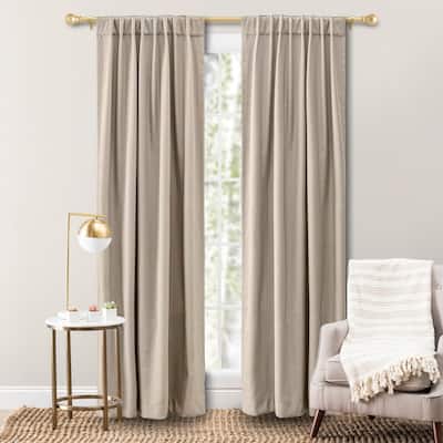 Grand Pointe Premium Dotted Rod Pocket w/Back tabs Curtain Panel