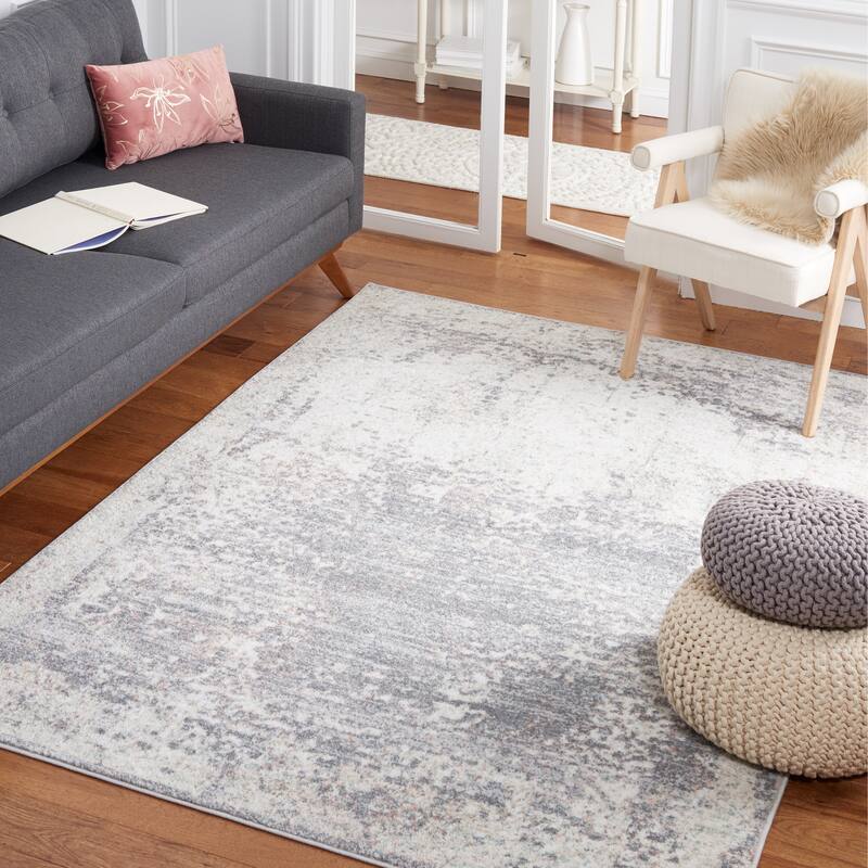 SAFAVIEH Amsterdam Nellya Modern Distressed Rug - 9' x 12' - Beige/Grey