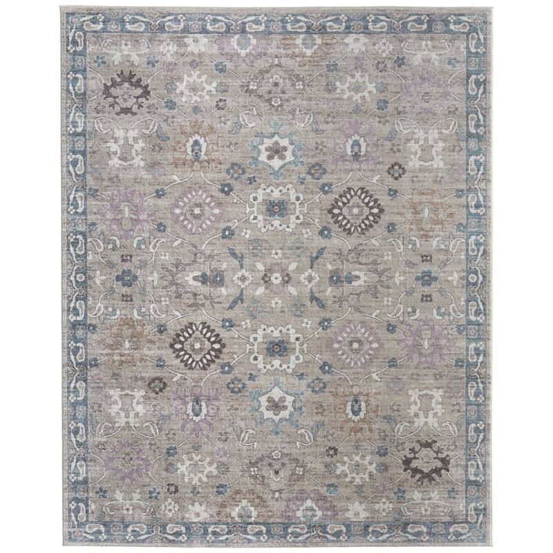 HomeRoots Floral Bohemian Rectangle Area Rug