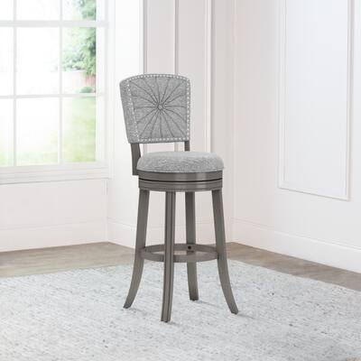 The Gray Barn Stone Vineyard Antique Grey Wood Swivel Stool