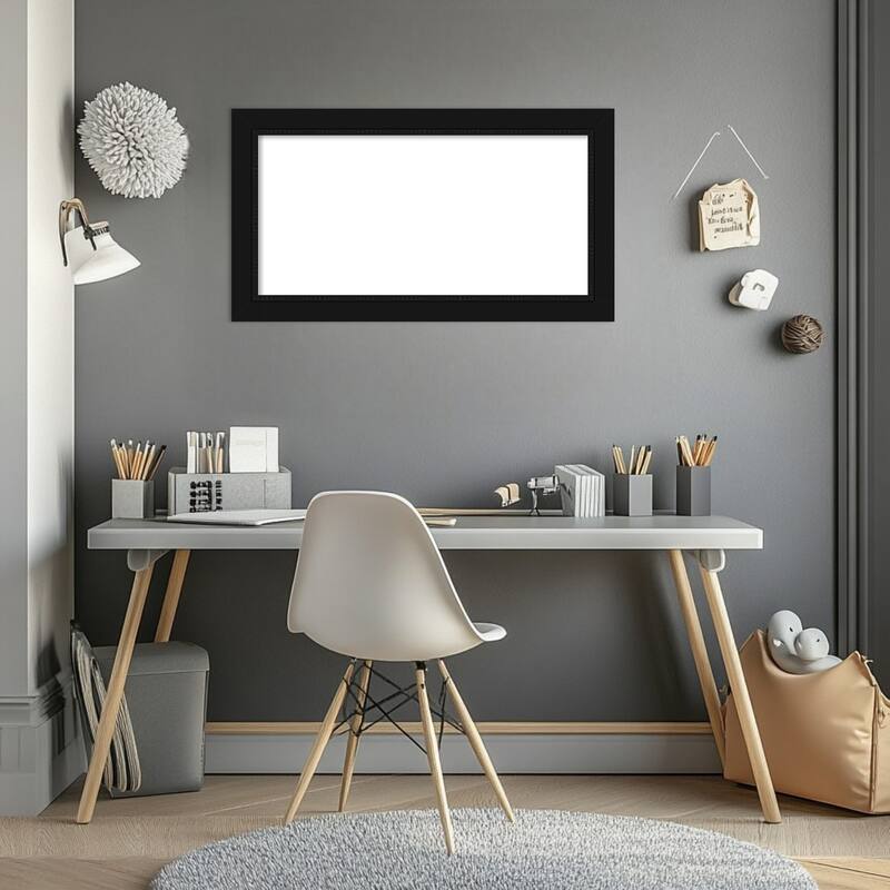 Amanti Art Avon Black Framed Dry Erase Magnetic Board