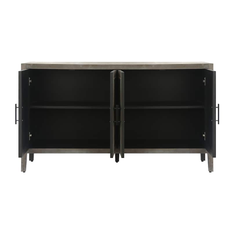 4 Door Wooden Twill Sideboard