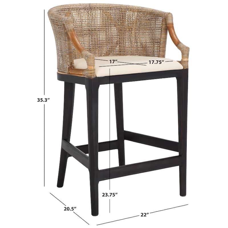SAFAVIEH Home Brando Counter Stool - 22"W x 21"D x 35"H