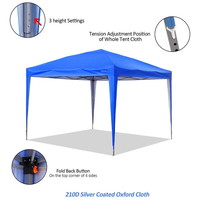 Ainfox 10 x 10 ft Pop up Canopy Tent Gazebo Party, Gazebo, Beach, Camping