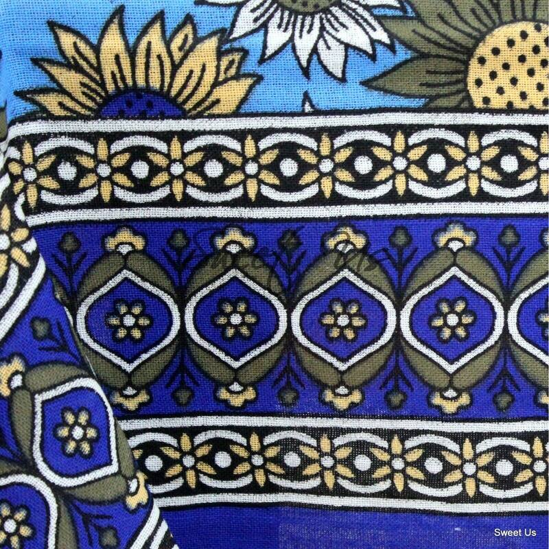 Cotton Sunflower Multi Floral Tablecloth Rectangle