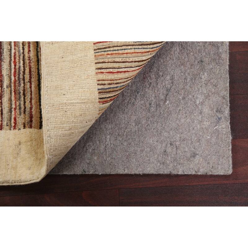 Gabbeh Kashkoli Wool Contemporary Striped Area Rug Hand-knotted Carpet - 2'6" x 4'1"