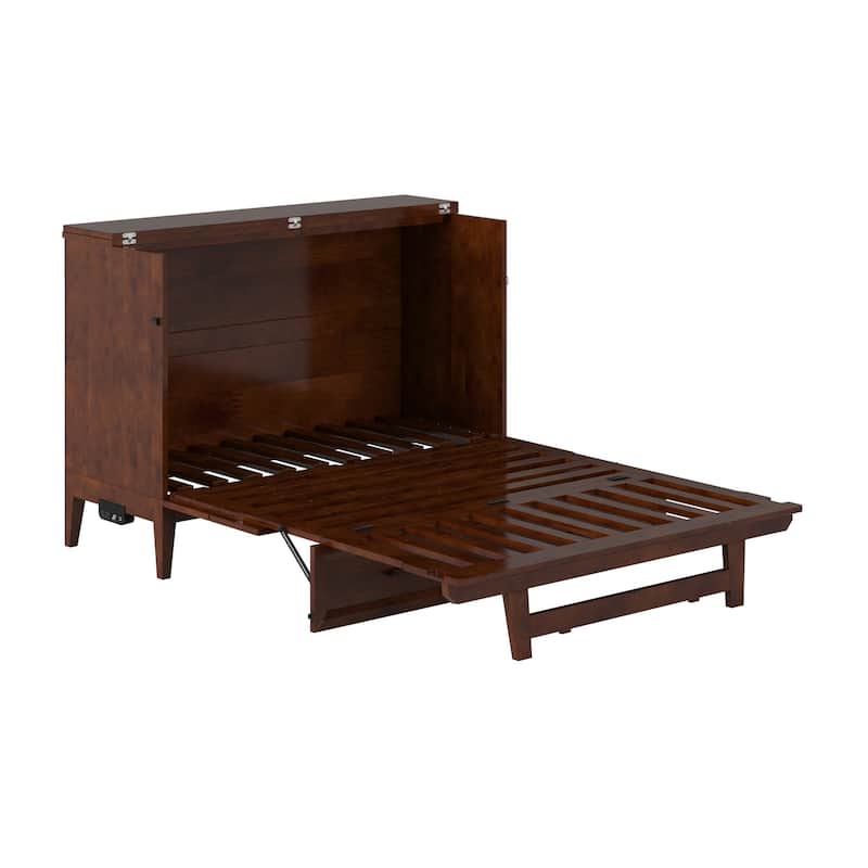 Santa Fe Murphy Bed Chest with Mattress and Built-in Charger