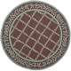 preview thumbnail 82 of 105, SAFAVIEH Handmade Chelsea Kimber Trellis French Country Wool Rug 5'6" Round - Brown/Blue - Round