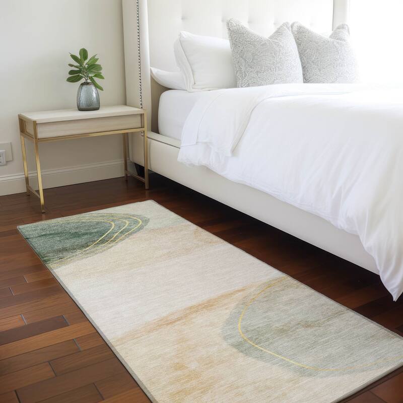 Belu Artistic Abstract Weather Resistant Timeless Fusion Outdoor Rug