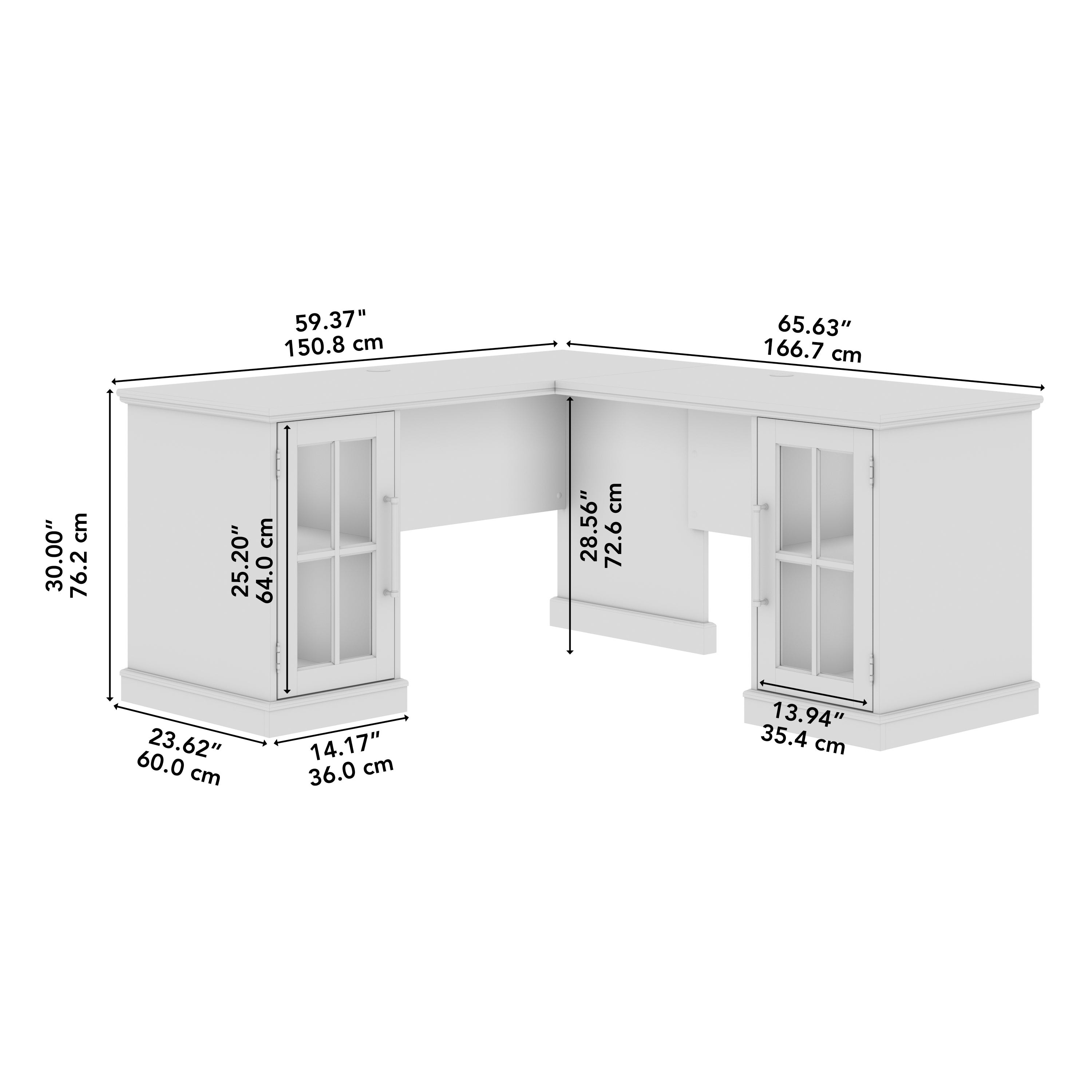 Westbrook 60W L Shaped Desk with Storage by Bush Furniture