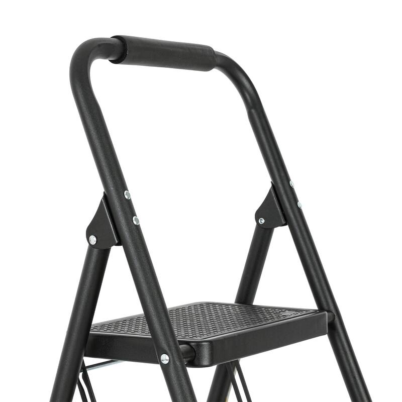 330 lb Capacity 3-Step Iron Folding Step Stool Ladder