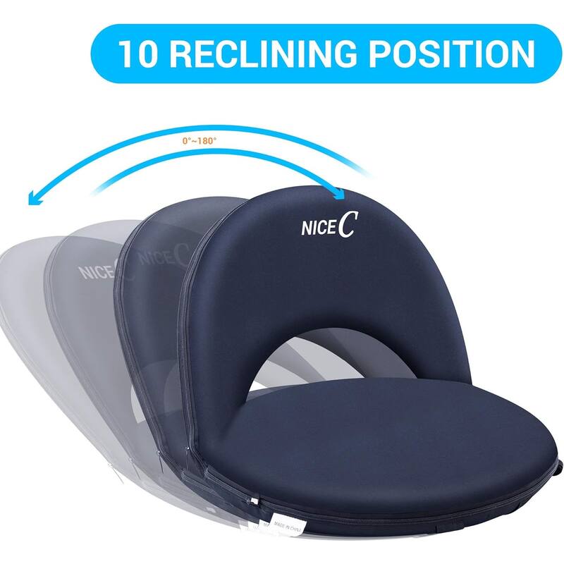 Stadium Seats, Floor Chairs, Bleacher Chairs, 10-Posisition Reclining Waterproof Cushion