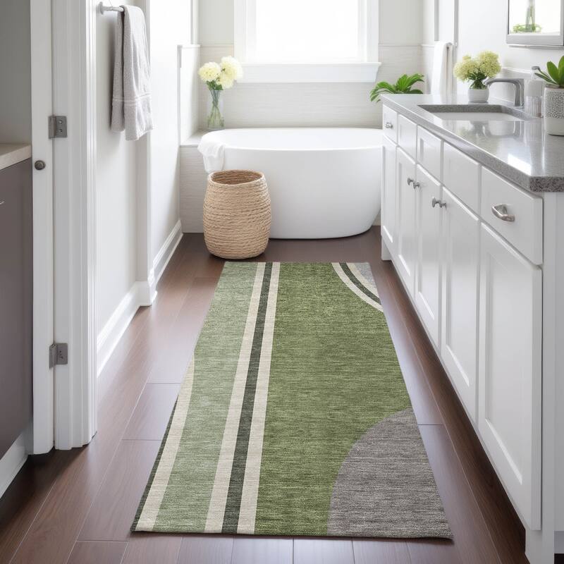 Machine Washable Indoor/ Outdoor Contemporary Keely Chantille Rug