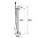 preview thumbnail 2 of 5, Freestanding Bathtub Faucet, Floor-Mount Tub Filler Chrome