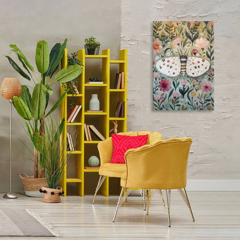 Stupell Flower Speckled Moth Wings Canvas Wall Art Design By The Dutch Lady