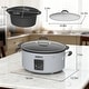 preview thumbnail 31 of 46, 10qt Large Capacity Digital Slow Cooker with Aluminum Pot
