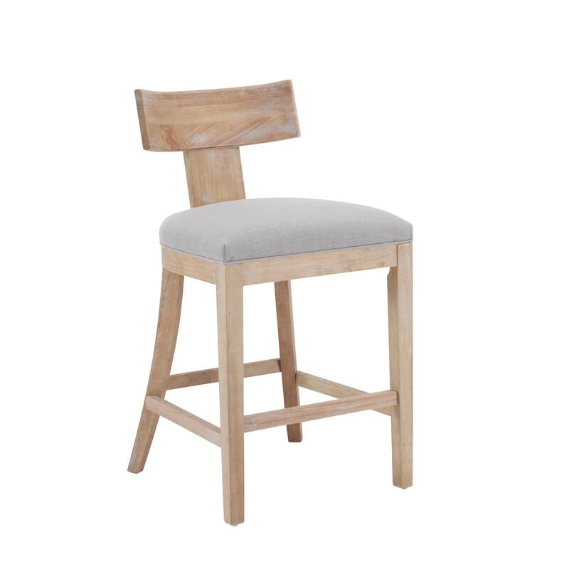 Fescue Upholstery Rubberwood 27-inch Height Barstool (set of 2) by Christopher Knight Home